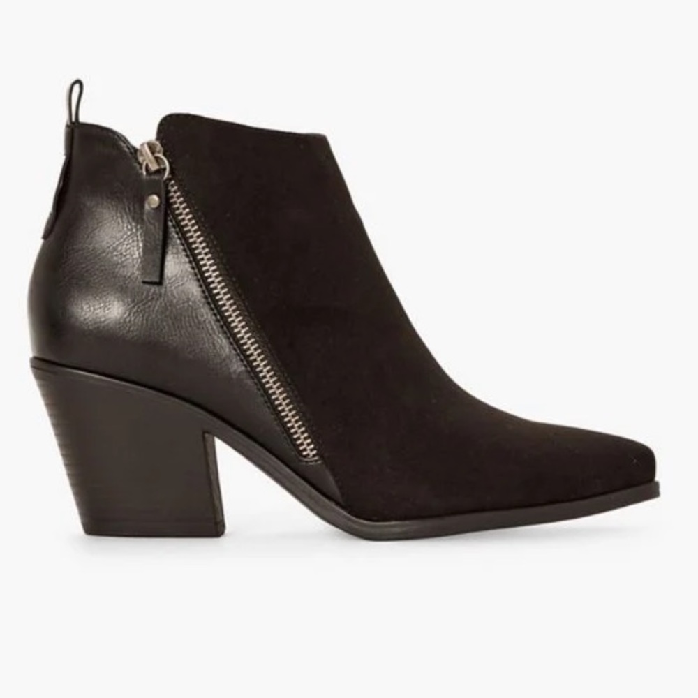 Side Zip Heeled Bootie